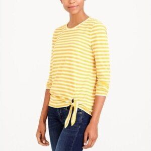 Jcrew Mercantile Striped Yellow Top w/ Side Bow Tie